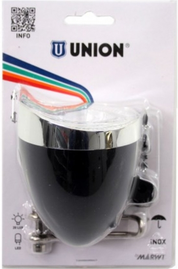 Lampka rowerowa przednia Union un-4925 retro czarna