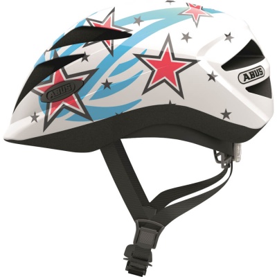 Kask rowerowy dziecięcy Abus Hubble 1.1 M 52-57 white star
