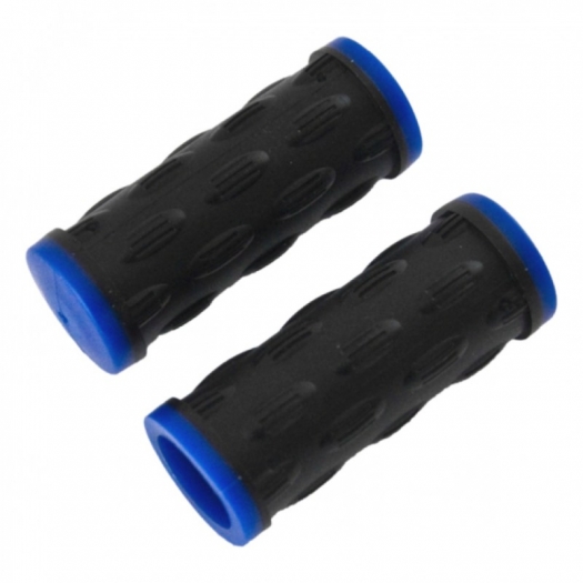 Chwyty rowerowe HY-503-3G 75mm czarno-niebieski