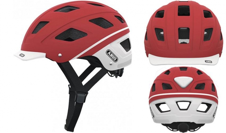 Kask abus hyban m (52-58 cm) czerwono biały