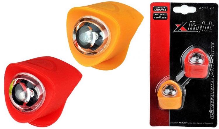 Zestaw lamp x-light diodowych silcon (xc-134) żółto-czerwona