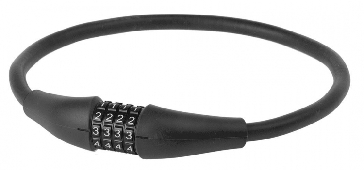 Zapięcie rowerowe M-Wave 12x900 szyfr czarne