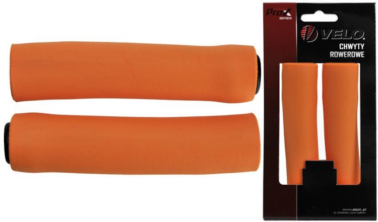 Chwyty Velo Prox 130mm Pomarańczowe silicon