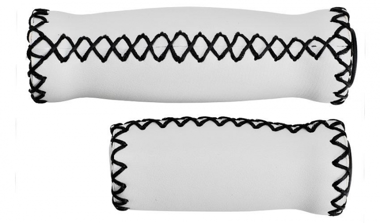 Chwyty rączki rowerowe Velo 127/92mm białe 