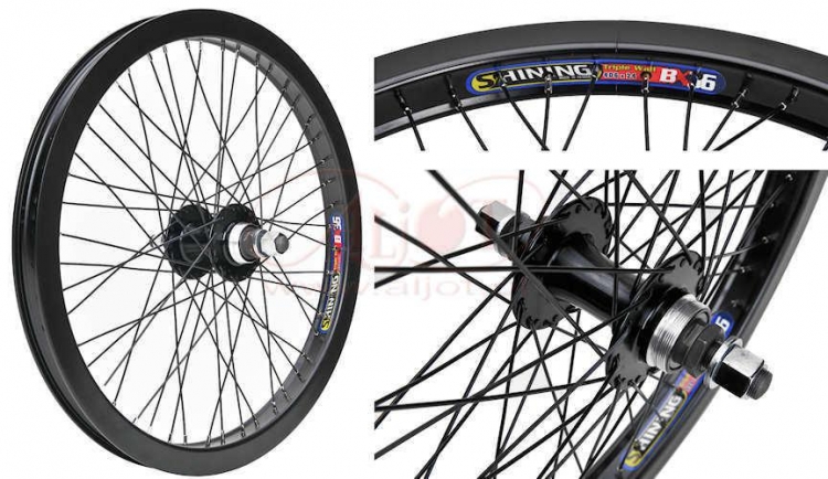 Koło tylne 20 BMX shining 48 Joytech 14mm czarne