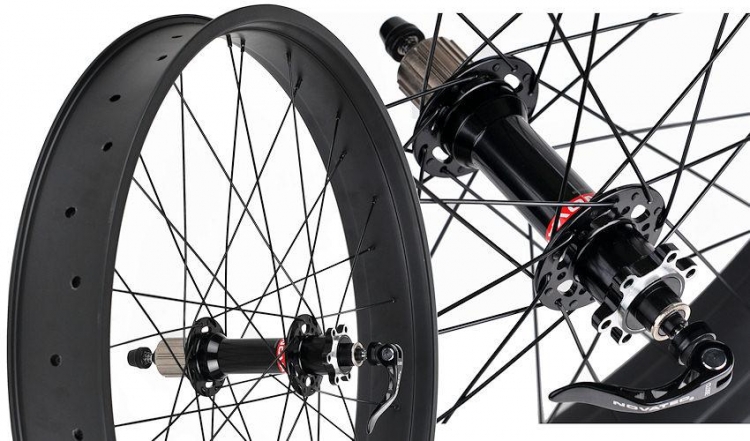 Koło rowerowe tylne 26 Fat Bike Novatec d202 pełne