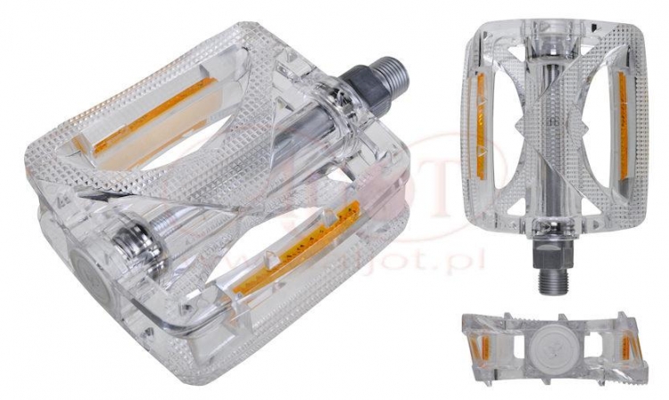 Pedały vp - 885 polycarbon przezroczyste platforma ZDJ