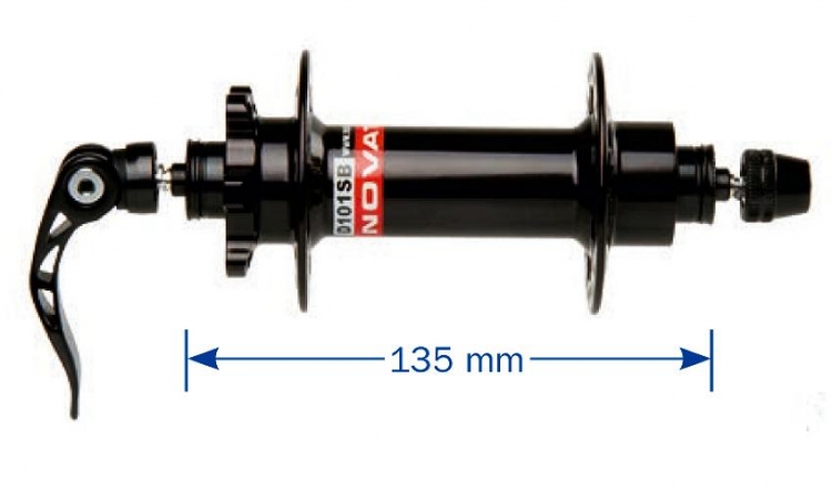 Piasta przód novatec d101sb 36 otw. anod.czarna 3in1 fat bike