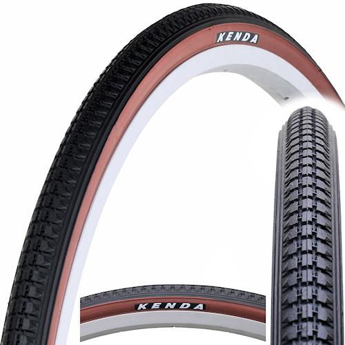 Opona rowerowa Kenda K103 27x1 1/4 brązowy bok- E
