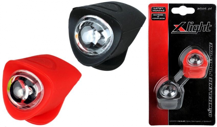 Zestaw lamp x-light diodowych silcon (xc-134) czarno-czerwona