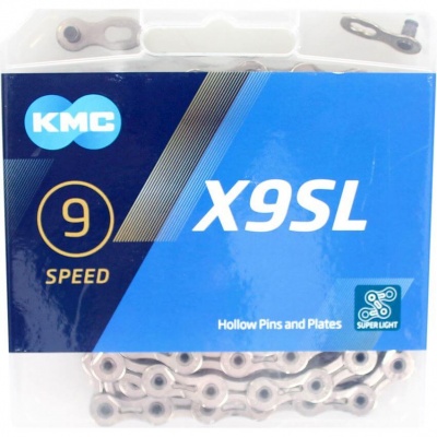 Łańcuch rowerowy KMC X9SL 114og srebrny 