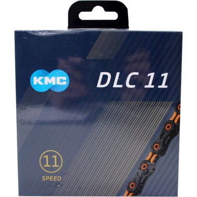 Łańcuch rowerowy KMC DLC11 czarny/pomarańczowy