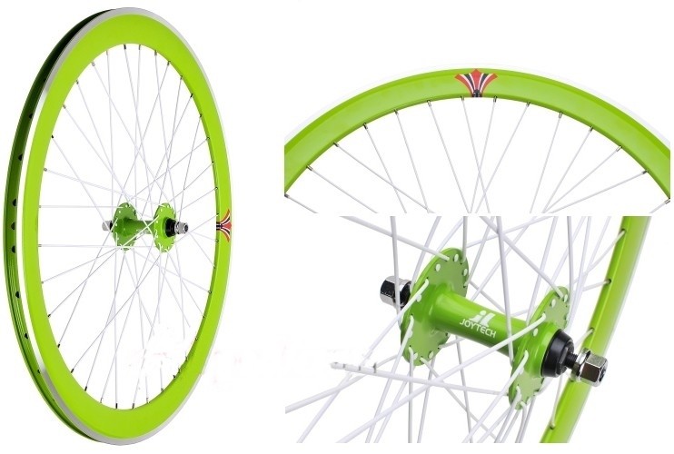 Koło rowerowe przednie 700 Fix Bike j14 stożek zielone