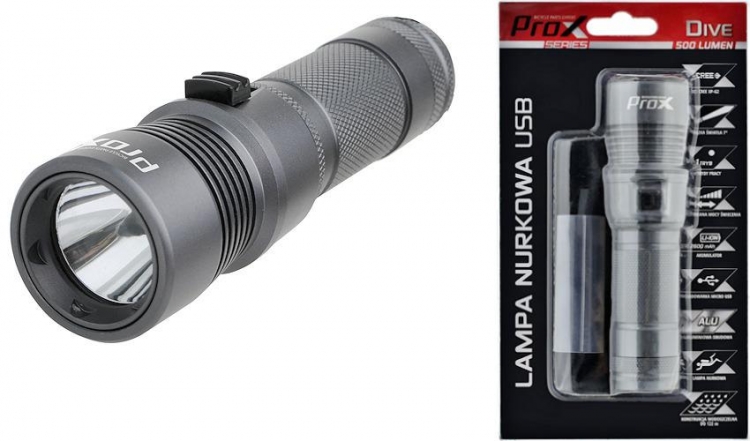 Lampka rowerowa przednia Prox Dive cree xp-g2 USB