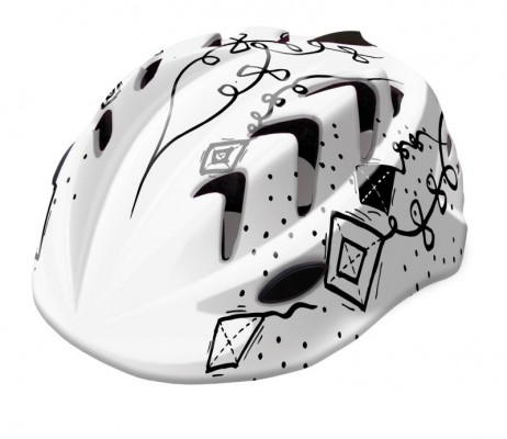Kask rowerowy B-Skin Kidy Pro Kites M biały czarny