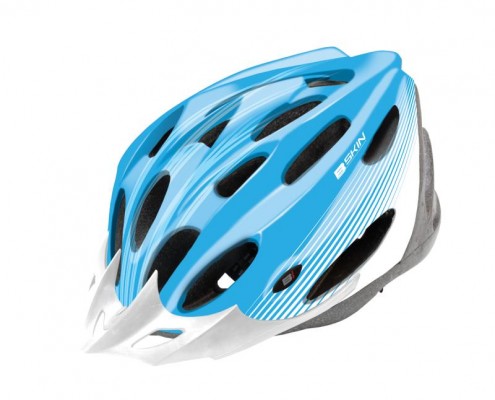 Kask rowerowy B-Skin Regular M niebieski biały