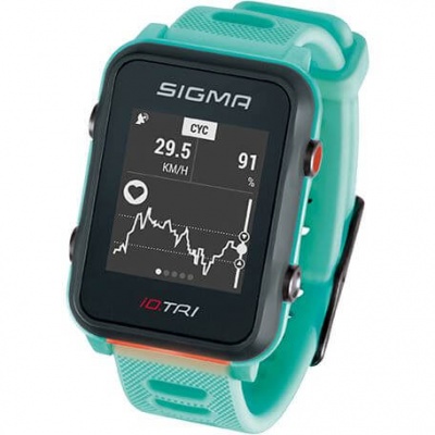 Pulsometr Sigma iD.TRI GPS miętowy