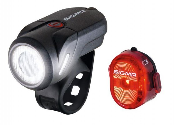 Zestaw lampek rowerowych Sigma Aura 35 Nugget II