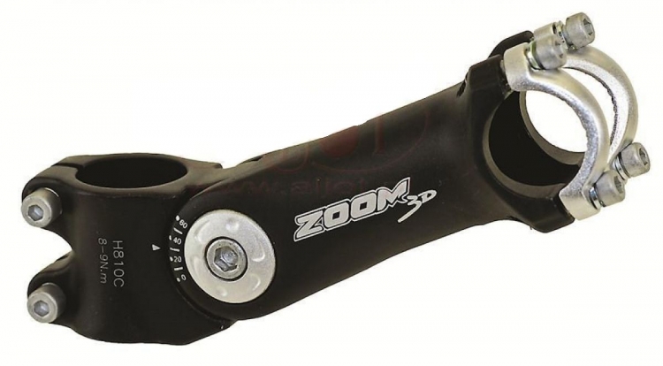 Wspornik kierownicy Zoom 1 1/8 25,4/110 czarny