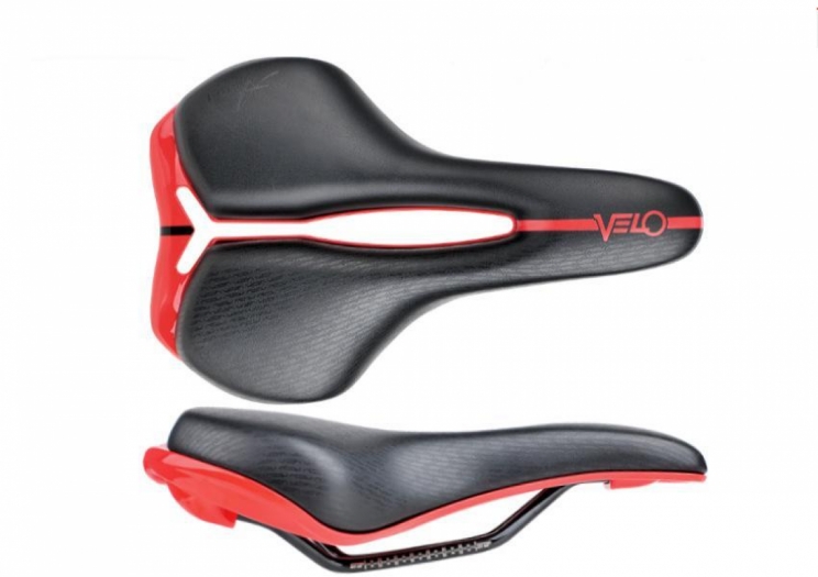 Siodełko rowerowe Velo Angel vl-6319 czarne/czerwone