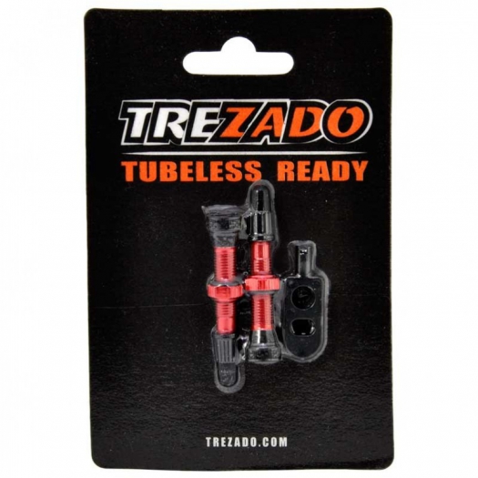 Zawór TREZADO Presta 34mm do Tubeless czerwony
