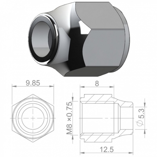 Nakrętka banjo Shimano Avid M8x0.75