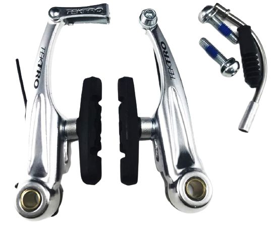 Szczęki hamulcowe v-brake 102m TEKTRO srebrne