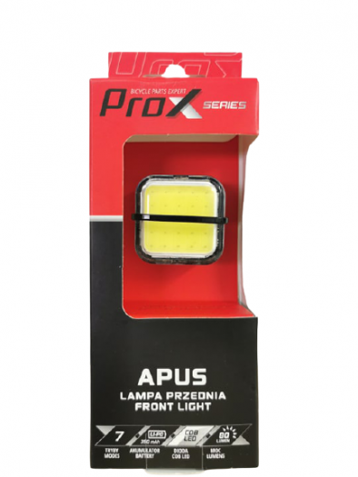 Lampka przednia Prox Apus cob led usb odblask