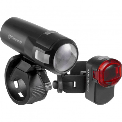 Zestaw lampek rowerowych Axa Compactline USB