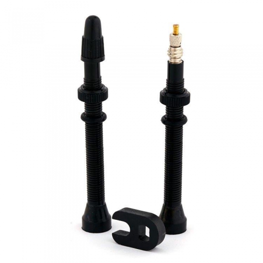 Zaworki bezdętkowe Trezado tubeles FV 60mm czarne