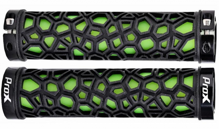 Chwyty rowerowe Prox gp-53 zielono-czarne 130mm