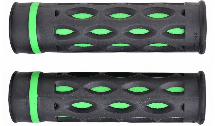 Chwyty rowerowe Prox GP-48B zielono-czarne 115mm