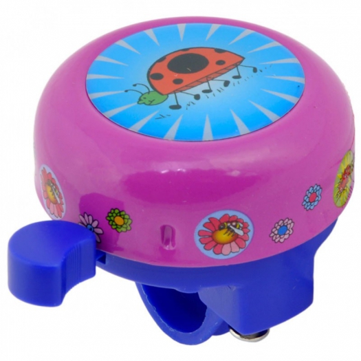 Dzwonek rowerowy DZ165088 55mm różowo-niebieski