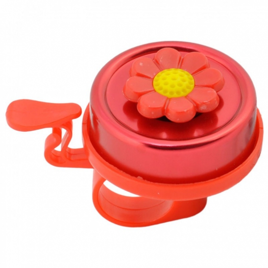 Dzwonek rowerowy kwiatek DZ-AD1629 48mm czerwony