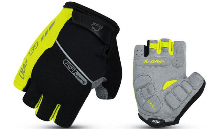 Rękawiczki rowerowe Prox Selected limonkowe XL