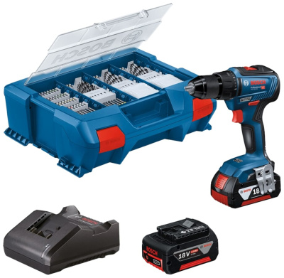 Bosch Prof accuschroefboormachine GSR 18V-55 + 82 acc