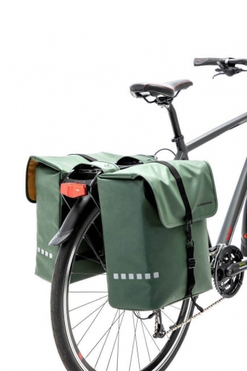 Sakwa rowerowa 2-komorowa New Looxs Odense zielona