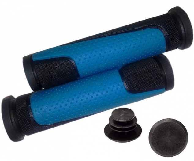 Chwyty rowerowe WL-G305 135mm niebieski/czarny