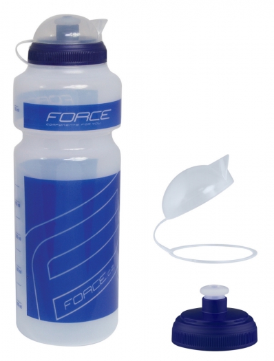 Bidon rowerowy Force 0,75L przezroczysty/niebieski