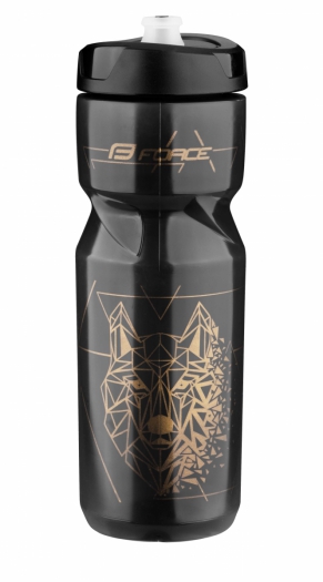 Bidon FORCE LONE WOLF 800ml czarny przydymiony-złoty