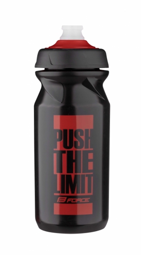 Bidon rowerowy FORCE PUSH 650ml czerwono-czarny