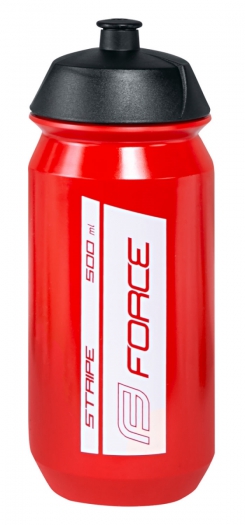 Bidon rowerowy Force Stripe 0,5L czerwony