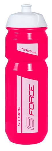 Bidon rowerowy Force Stripe 0,75L różowo-biały