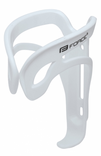 Koszyk na bidon FORCE LENS plastik biały mat