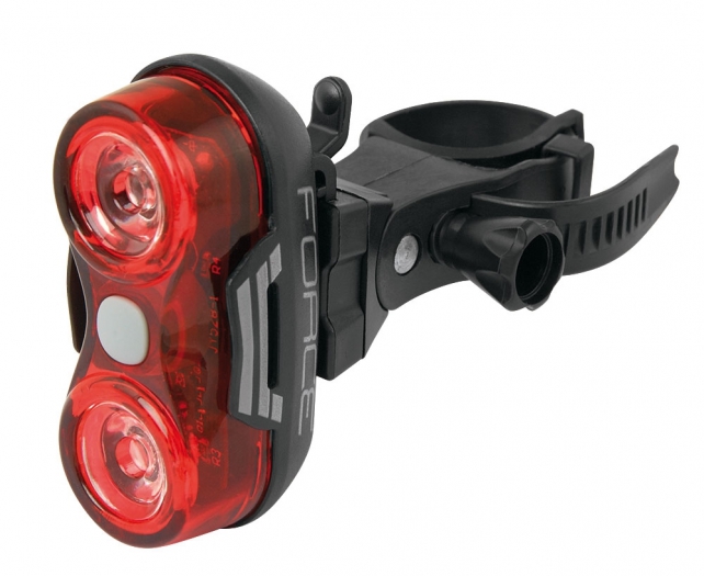 Lampka rowerowa tylna Force Optic 2 diody baterie