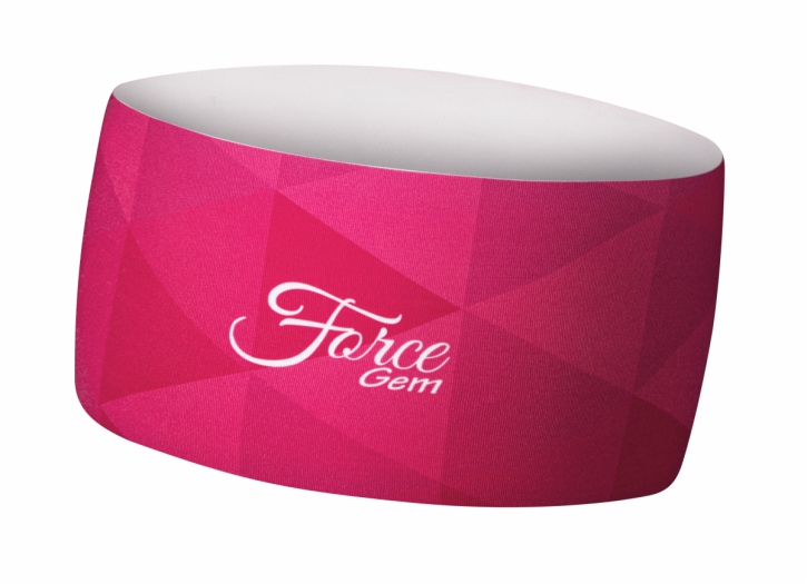 Opaska sportowa FORCE GEM różowa UNI