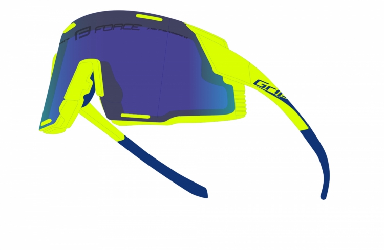Okulary przeciwsłoneczne FORCE GRIP fluo niebieskie