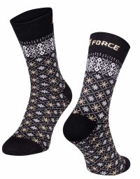 Skarpetki rowerowe FORCE XMAS STAR 36-41