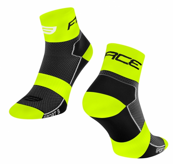 Skarpetki FORCE SPORT 3, czarno-fluo L-XL