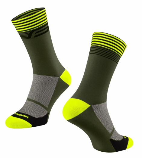 Skarpetki FORCE STREAK, zielono-fluo L-XL/42-46